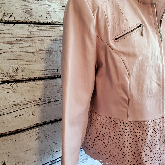 Pamela McCoy SzL Pink Leather Jacket - Picture 6 of 8